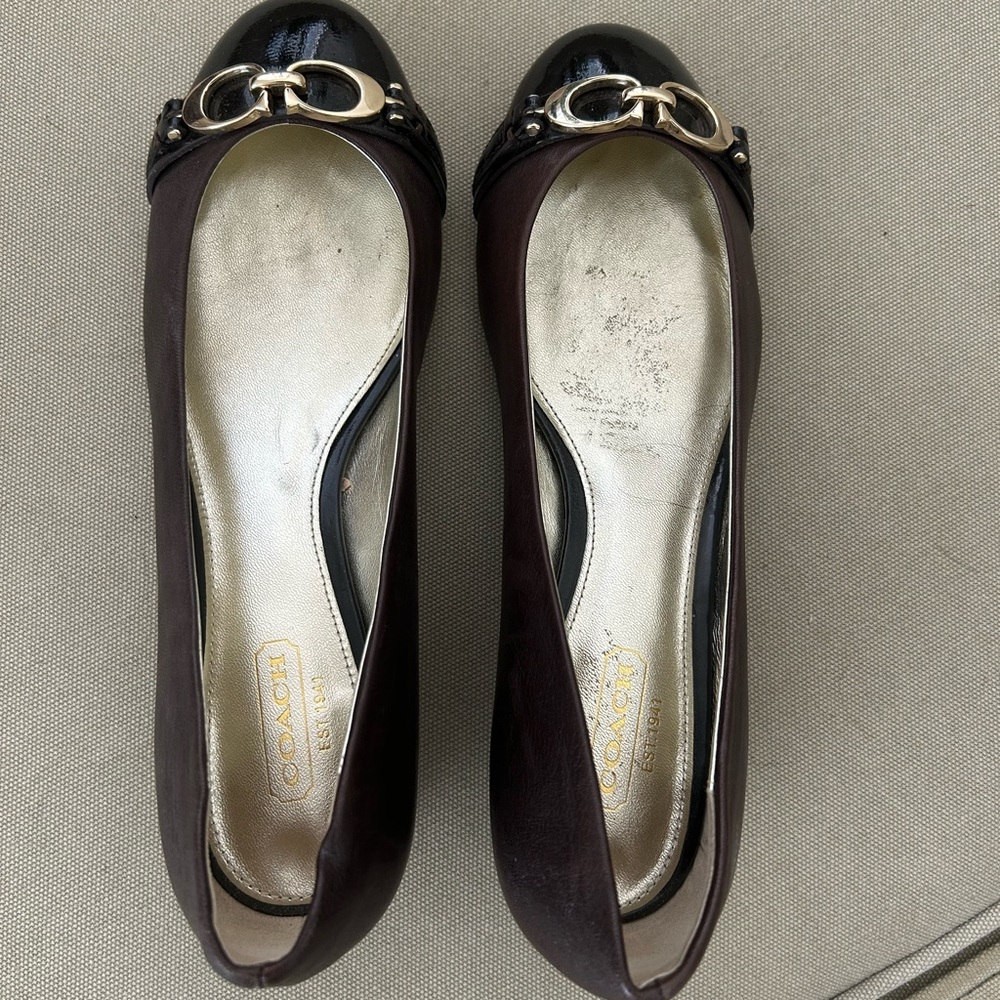 Coach Women's Black and Brown Loafers